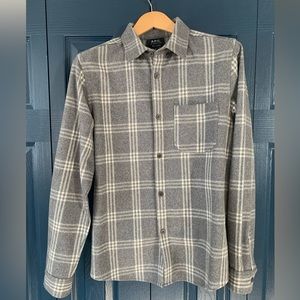 Like new A.P.C. Walter Checked Wool-Blend Flannel Overshirt in Small.
